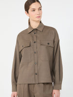 Stretch Wool Twill Jacket for Women - Marron Glace' - Max Mara KSA