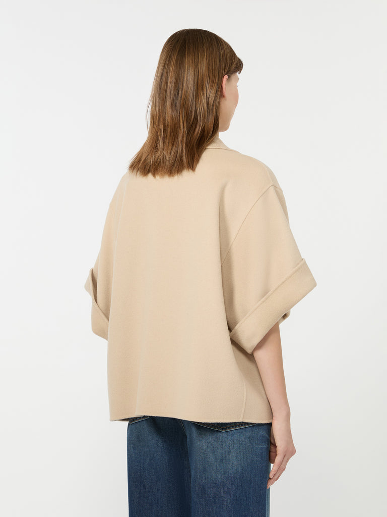 max mara short wool broadcloth coat