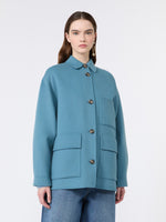 Double Wool Jacket for Women - Light Blue - Max Mara KSA