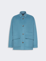 Double Wool Jacket for Women - Light Blue - Max Mara KSA