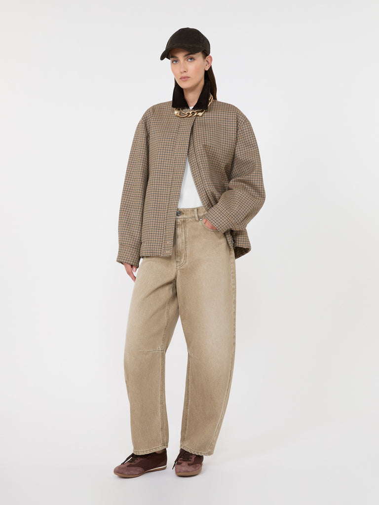 max mara houndstooth wool bomber jacket