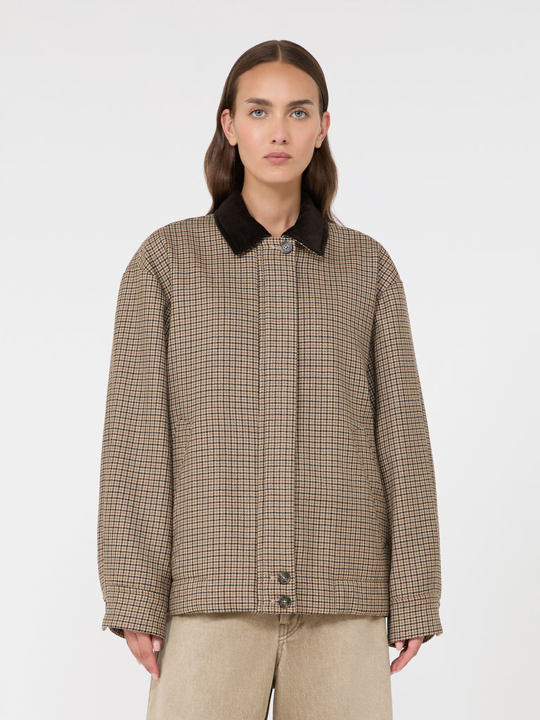 max mara houndstooth wool bomber jacket