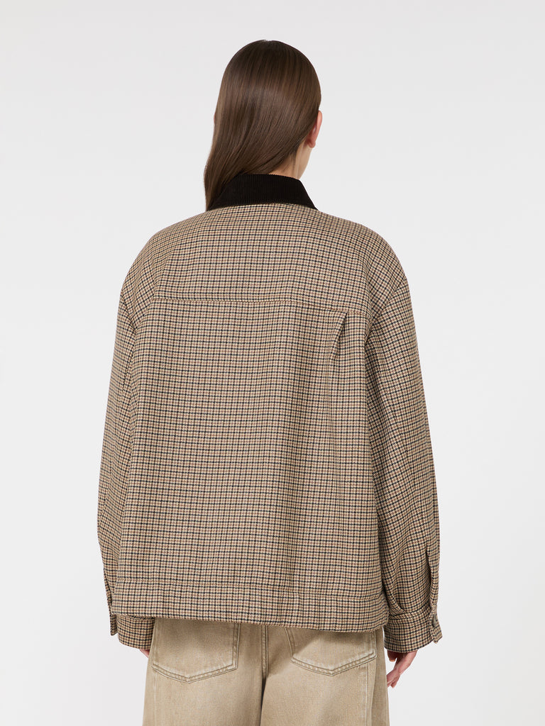 max mara houndstooth wool bomber jacket