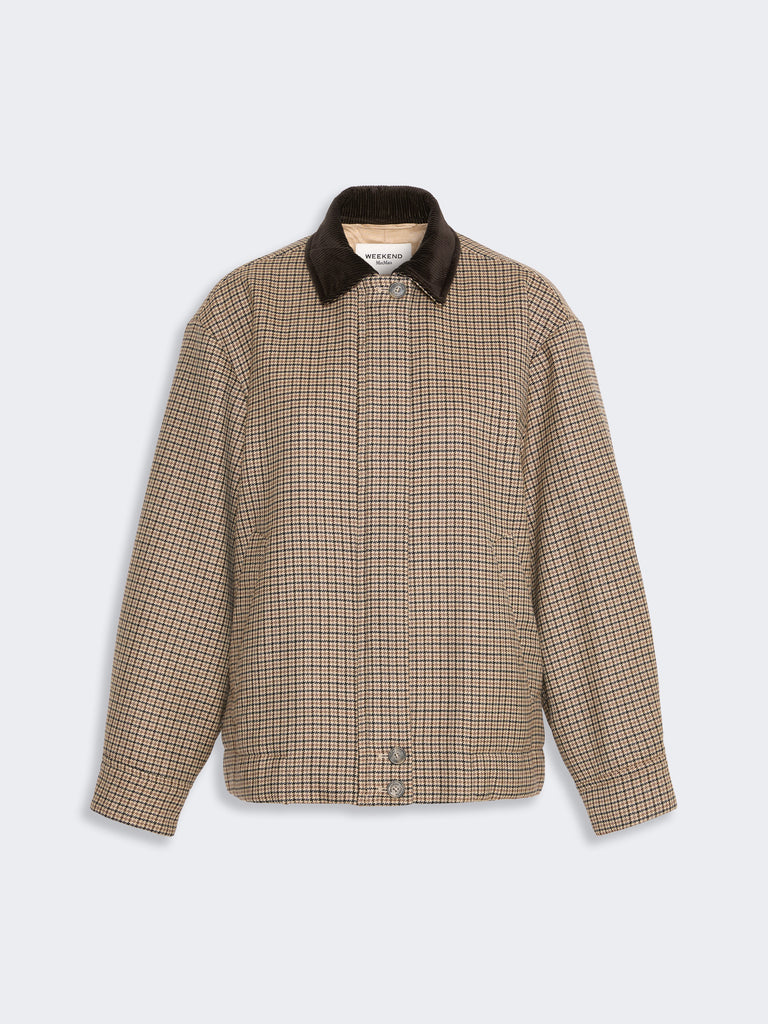 max mara houndstooth wool bomber jacket