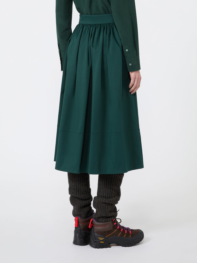 max mara cotton satin midi skirt