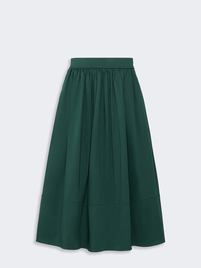 max mara cotton satin midi skirt