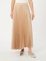 Pleated Satin Skirt for Women - Antique Rose - Max Mara KSA