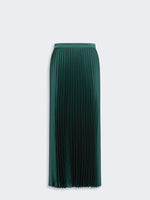 Pleated Satin Skirt for Women - Dark Green - Max Mara KSA