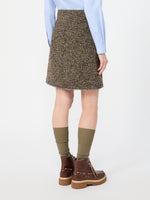 Wool Blend Bouclé Short Skirt for Women - Brown - Max Mara KSA