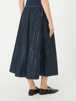 Sequin-Embroidered Cotton Skirt for Women - Navy - Max Mara KSA