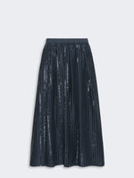 Sequin-Embroidered Cotton Skirt for Women - Navy - Max Mara KSA