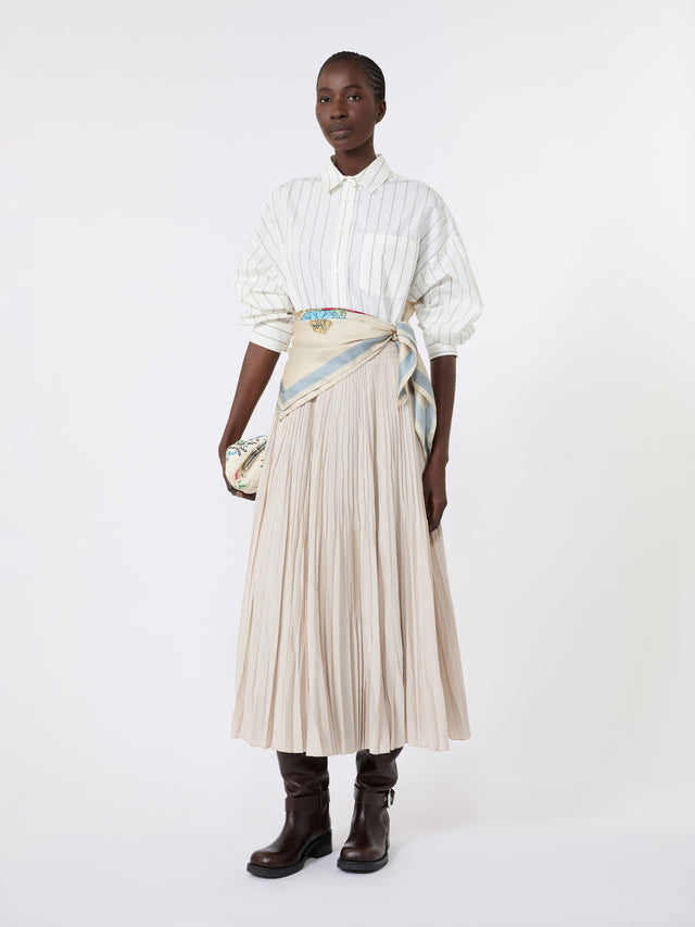 Plissé-Pleated Skirt for Women - Ivory - Max Mara KSA