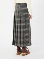 Wool Batavia Pleated Skirt for Women - Dark Grey - Max Mara KSA