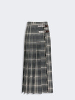 Wool Batavia Pleated Skirt for Women - Dark Grey - Max Mara KSA