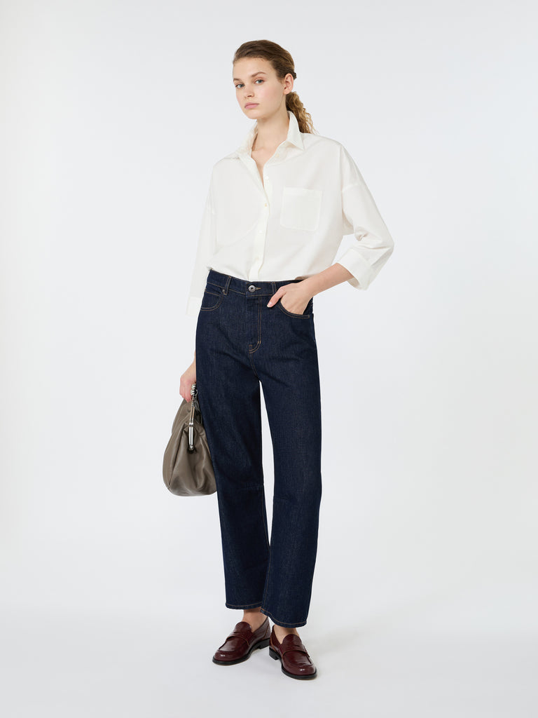 max mara boxy cotton poplin shirt