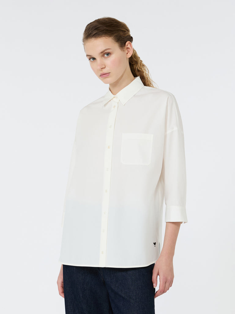 max mara boxy cotton poplin shirt