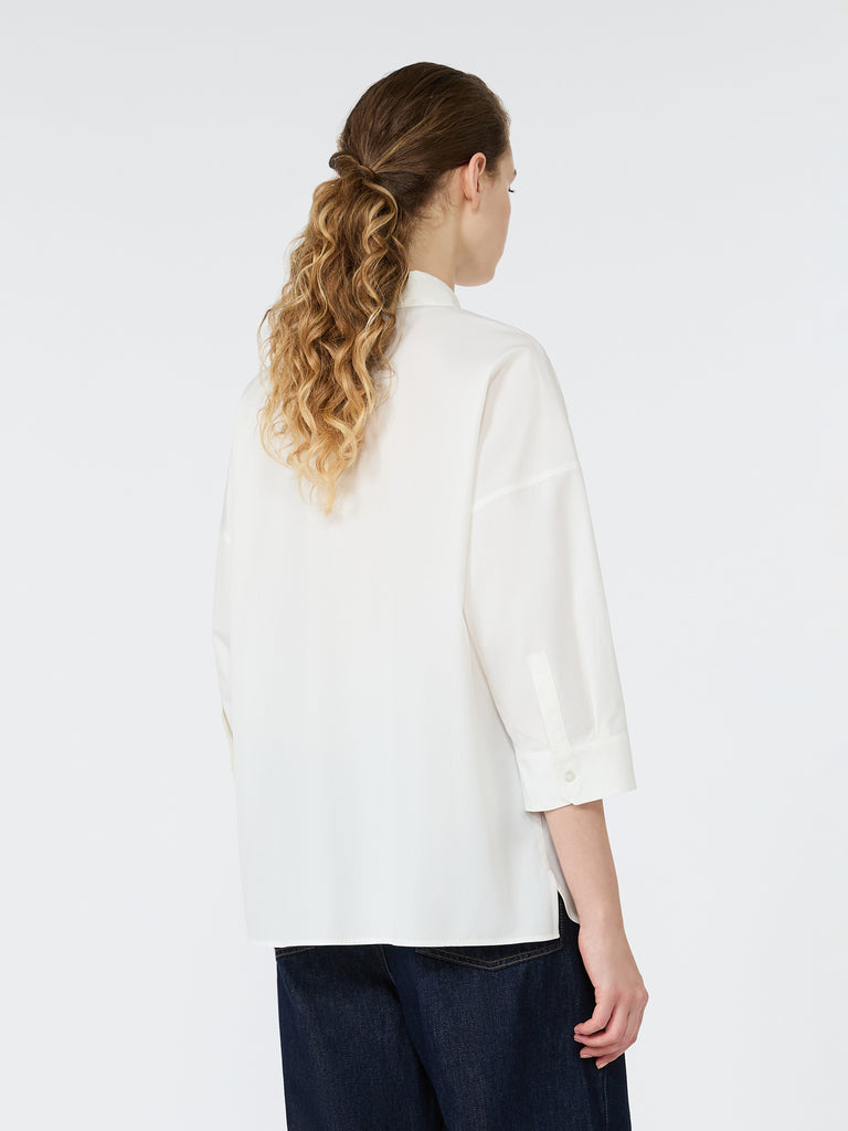max mara boxy cotton poplin shirt