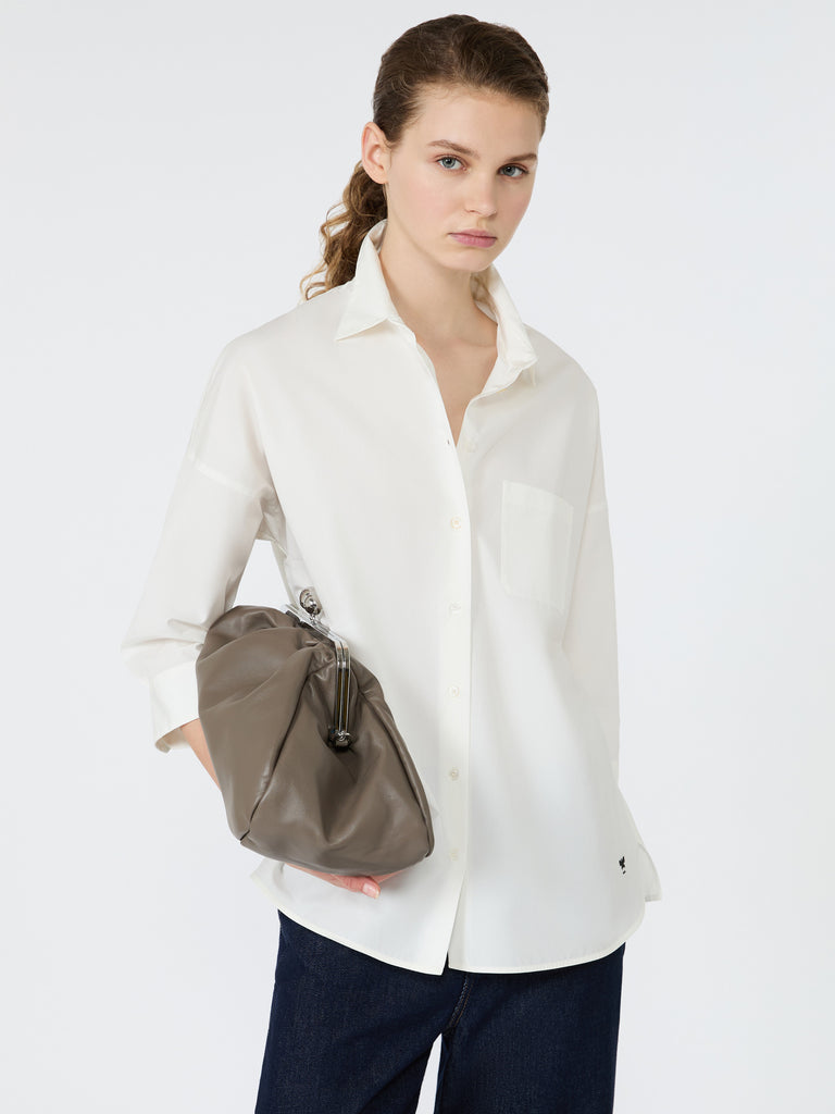 max mara boxy cotton poplin shirt
