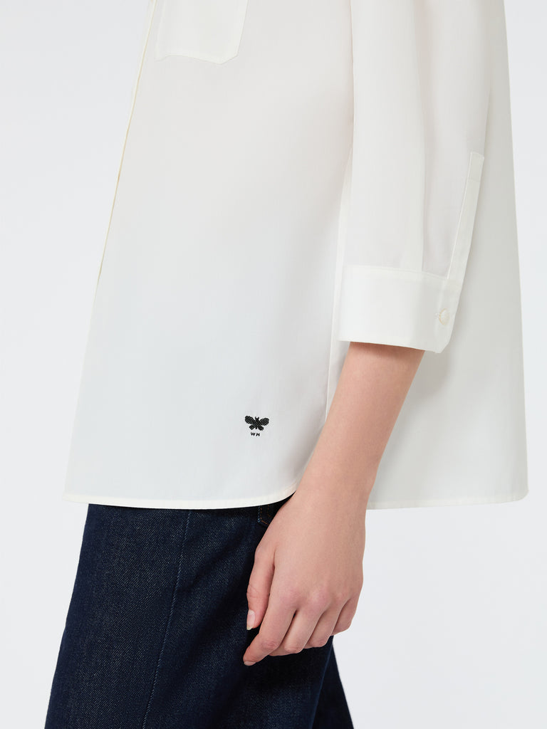 max mara boxy cotton poplin shirt