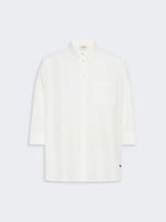 Boxy Cotton Poplin Shirt for Women - White - Max Mara KSA