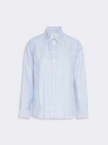 Cotton Oxford Shirt for Women - Navy - Max Mara KSA