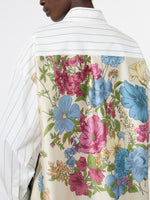 Cotton Shirt With A Contrasting Back for Women - Brown - Max Mara KSA