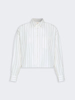Cotton Shirt With A Contrasting Back for Women - Brown - Max Mara KSA