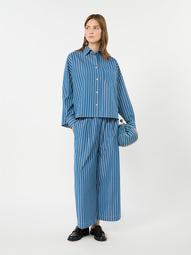 max mara striped poplin boxy shirt