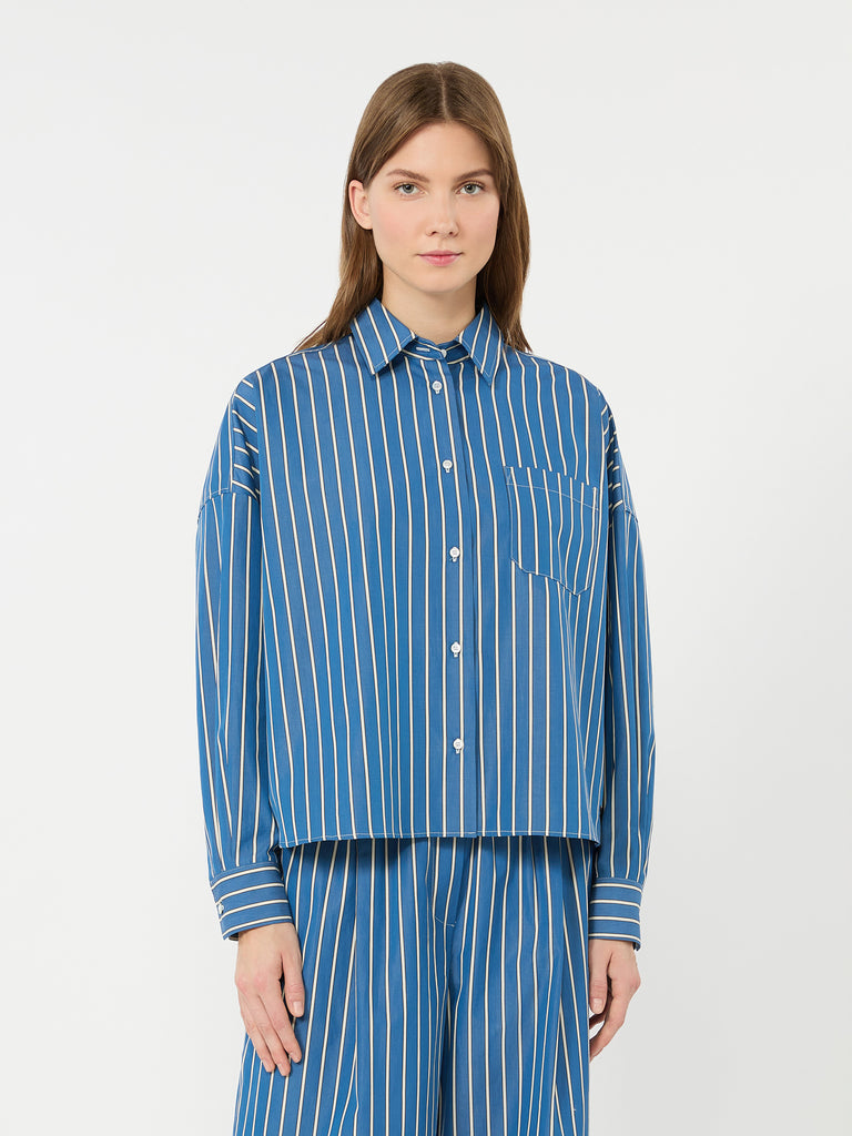 max mara striped poplin boxy shirt