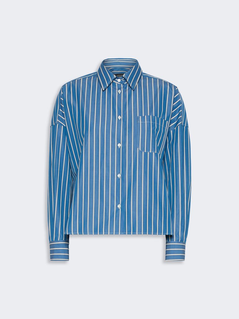 max mara striped poplin boxy shirt