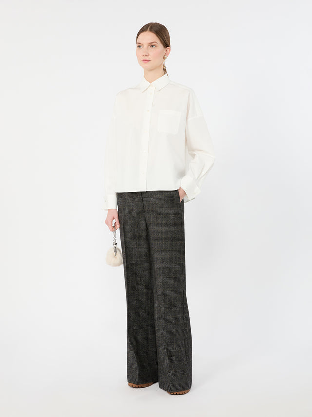 Cotton Poplin Shirt for Women - White - Max Mara KSA