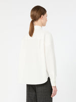 Cotton Poplin Shirt for Women - White - Max Mara KSA