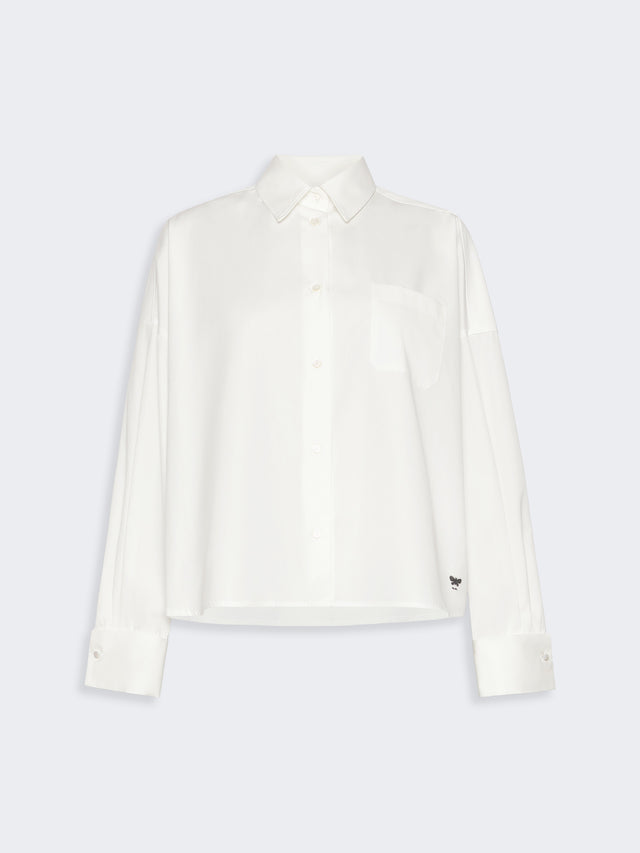 Cotton Poplin Shirt for Women - White - Max Mara KSA