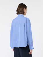 Cotton Poplin Shirt for Women - Cornflower Blue - Max Mara KSA