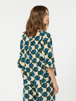 Printed Silk Crepe De Chine Blouse for Women - Dark Green - Max Mara KSA