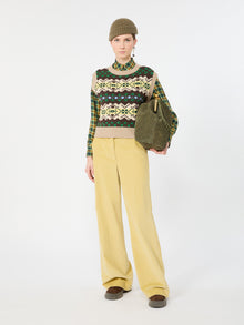 Checked Silk Twill Shirt for Women - Green - Max Mara KSA