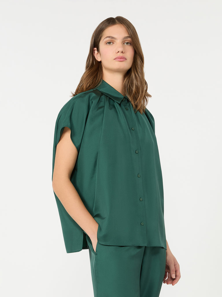 max mara loose shirt in habotai silk