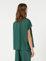Loose Shirt In Habotai Silk for Women - Dark Green - Max Mara KSA