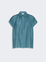 Loose Shirt In Habotai Silk for Women - Light Blue - Max Mara KSA