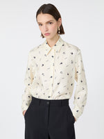 Printed Silk Shirt for Women - Ivory - Max Mara KSA