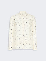 Printed Silk Shirt for Women - Ivory - Max Mara KSA
