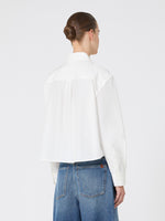 Cotton Poplin Shirt for Women - White - Max Mara KSA
