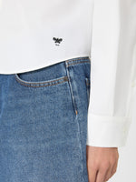 Cotton Poplin Shirt for Women - White - Max Mara KSA