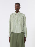 Cotton Poplin Shirt for Women - Green - Max Mara KSA