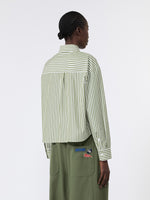 Cotton Poplin Shirt for Women - Green - Max Mara KSA