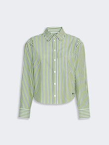 Cotton Poplin Shirt for Women - Green - Max Mara KSA