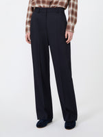 Wool Cavalry Twill Trousers for Women - Ultramarine - Max Mara KSA