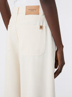 Cotton Bull Denim Jeans for Women - Ecru - Max Mara KSA