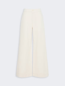 Cotton Bull Denim Jeans for Women - Ecru - Max Mara KSA