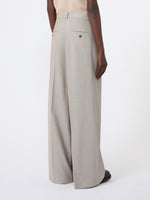 Wide-Leg Woollen Cloth Trousers for Women - Hazelnut Brown - Max Mara KSA